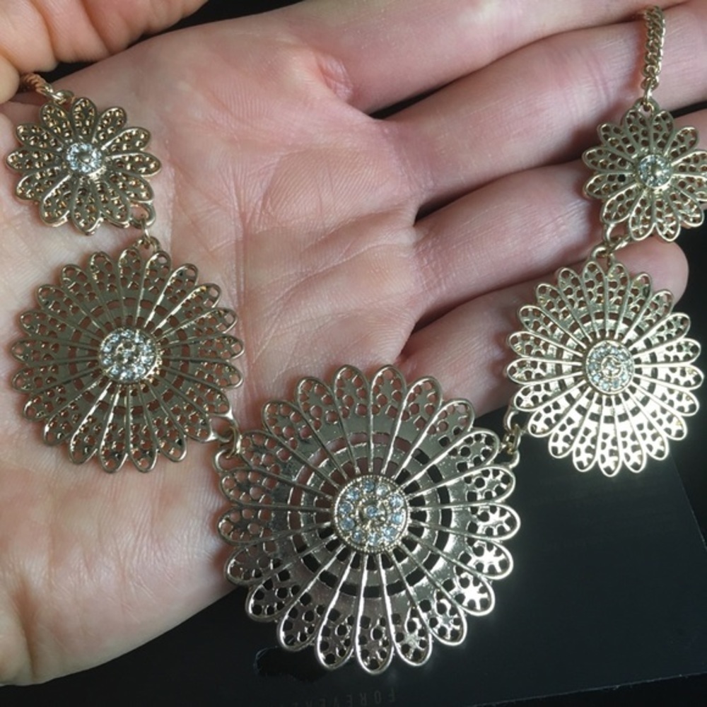 Gold Tone Boho Choker Necklace - Picture 7 of 7